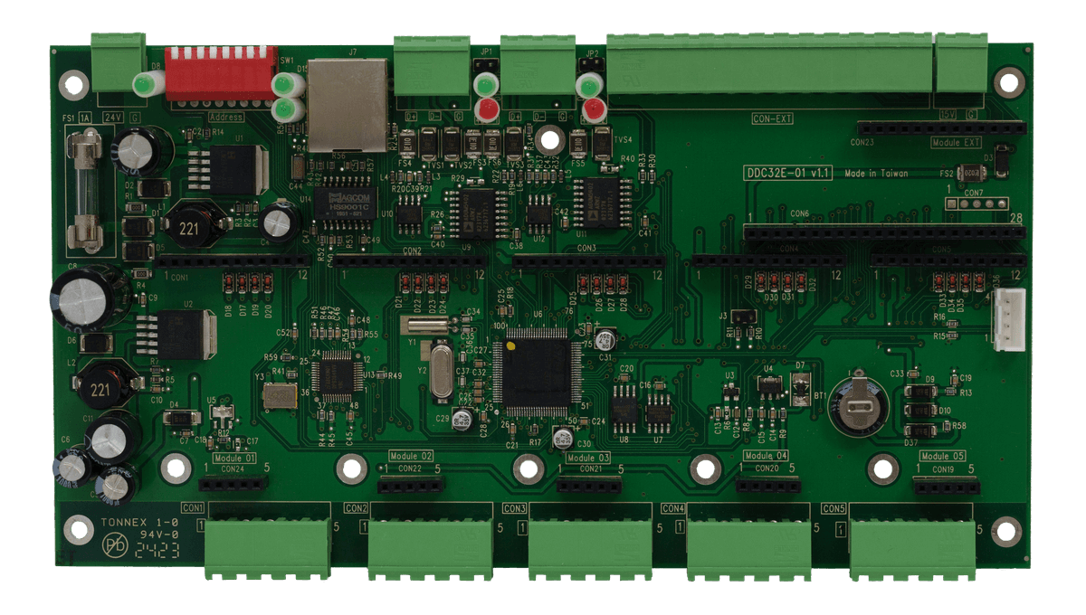 LLD-Modbus32E-01 俯視 Modbus Remote I/O 底板