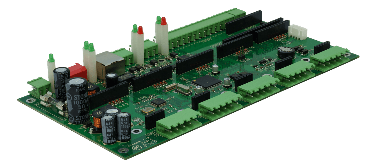LLD-Modbus32E-01 裸板 正面左斜角 45° 遠端 I/O 控制器
